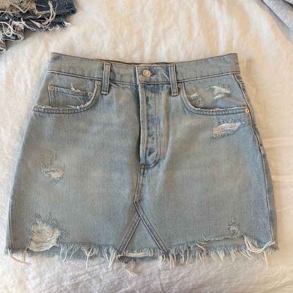 Agolde Denim Mini Skirt - Picture 1 of 3